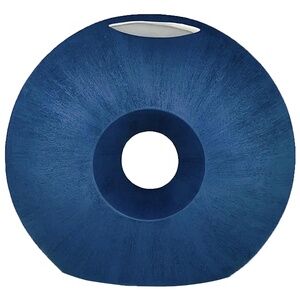 Sea Blue Porcelain Decorative Vase by Rosecliff Heights